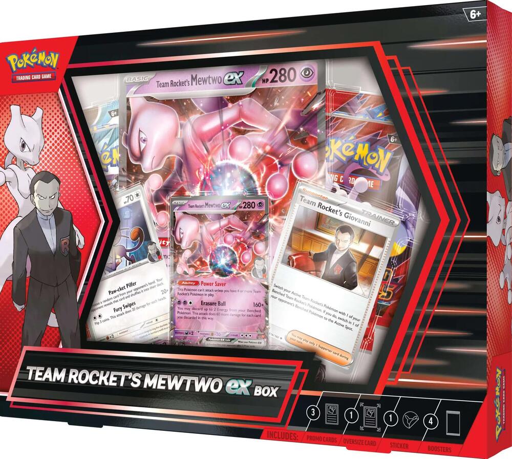 Team Rocket's Mewtwo ex Box sealed Pokémon TCG product