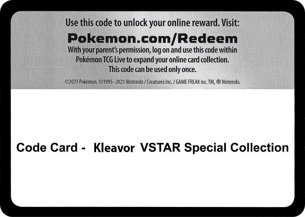 Code Card - Kleavor VSTAR Special Collection sealed Pokémon TCG product
