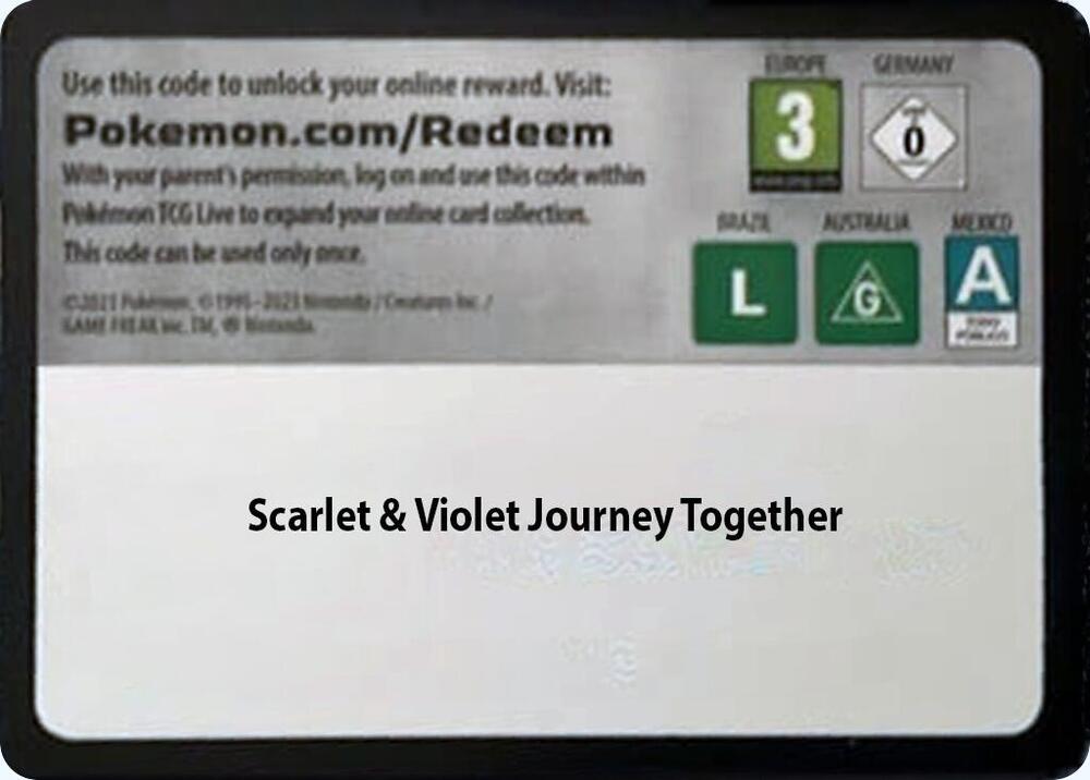Code Card - Journey Together Booster Pack sealed Pokémon TCG product
