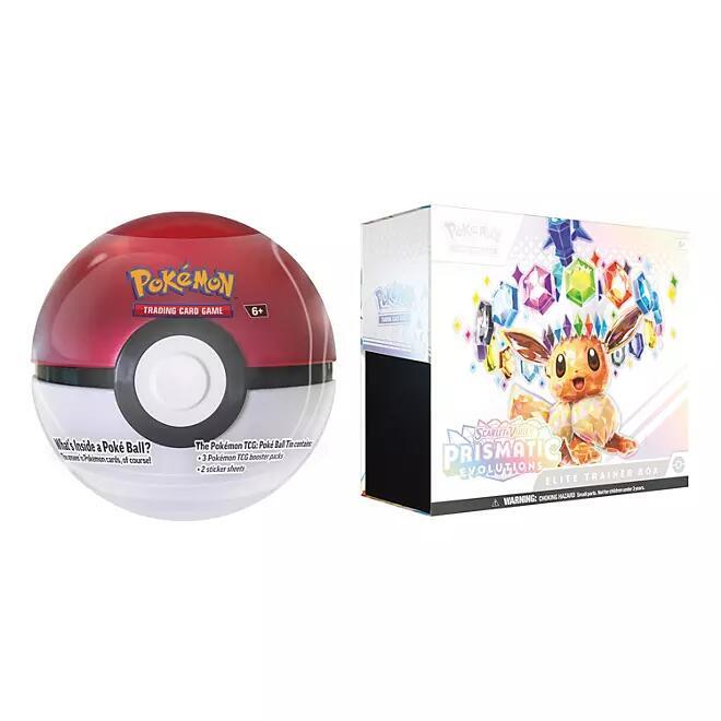 Prismatic Evolutions Elite Trainer Box and Pokeball (Sam's Club) sealed Pokémon TCG product