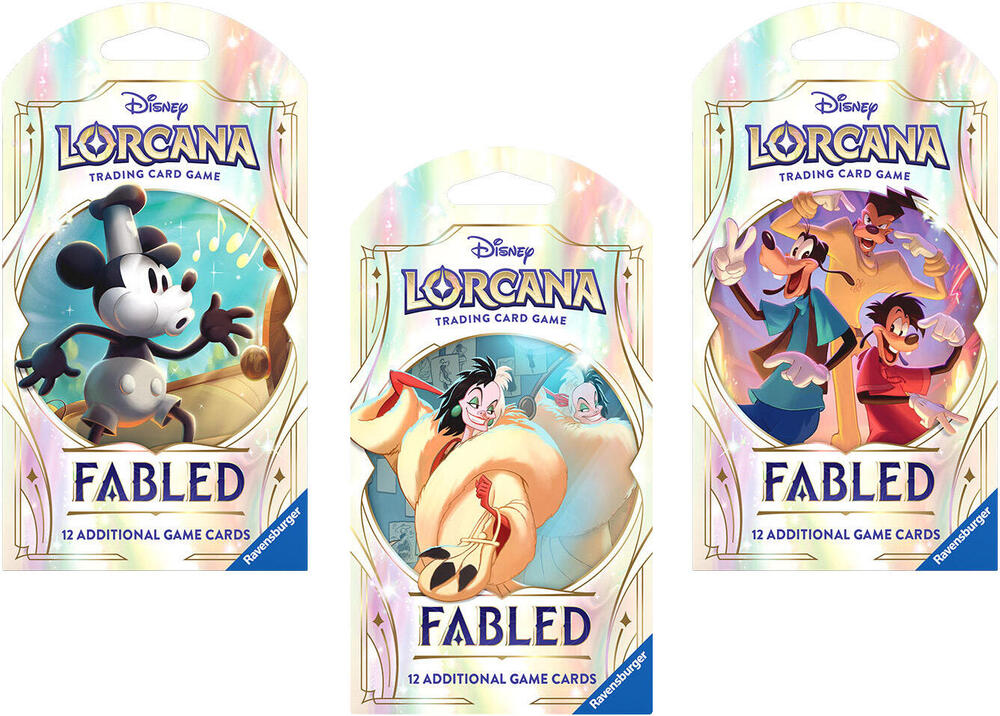 Disney Lorcana: Fabled Sleeved Booster Pack Art Bundle [Set of 3]
