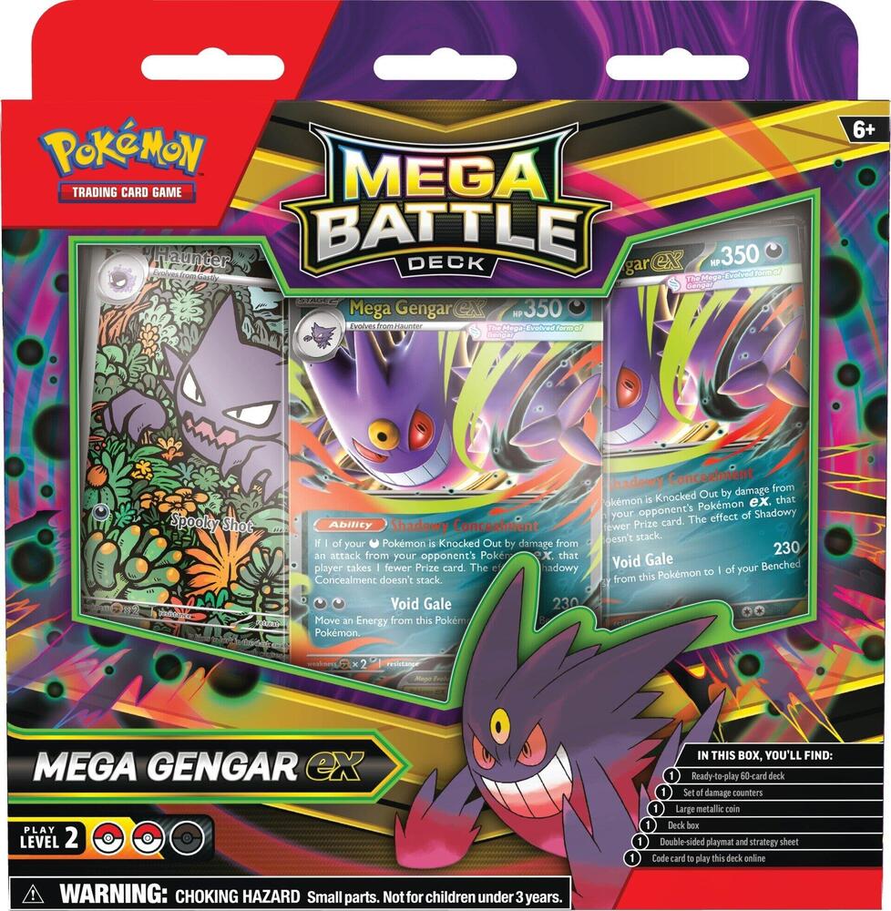 Mega Battle Deck Display (Mega Gengar ex/Mega Diancie ex) sealed Pokémon TCG product