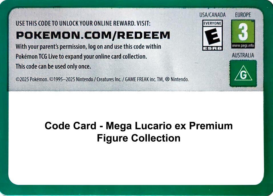 Code Card - Mega Lucario ex Premium Figure Collection sealed Pokémon TCG product