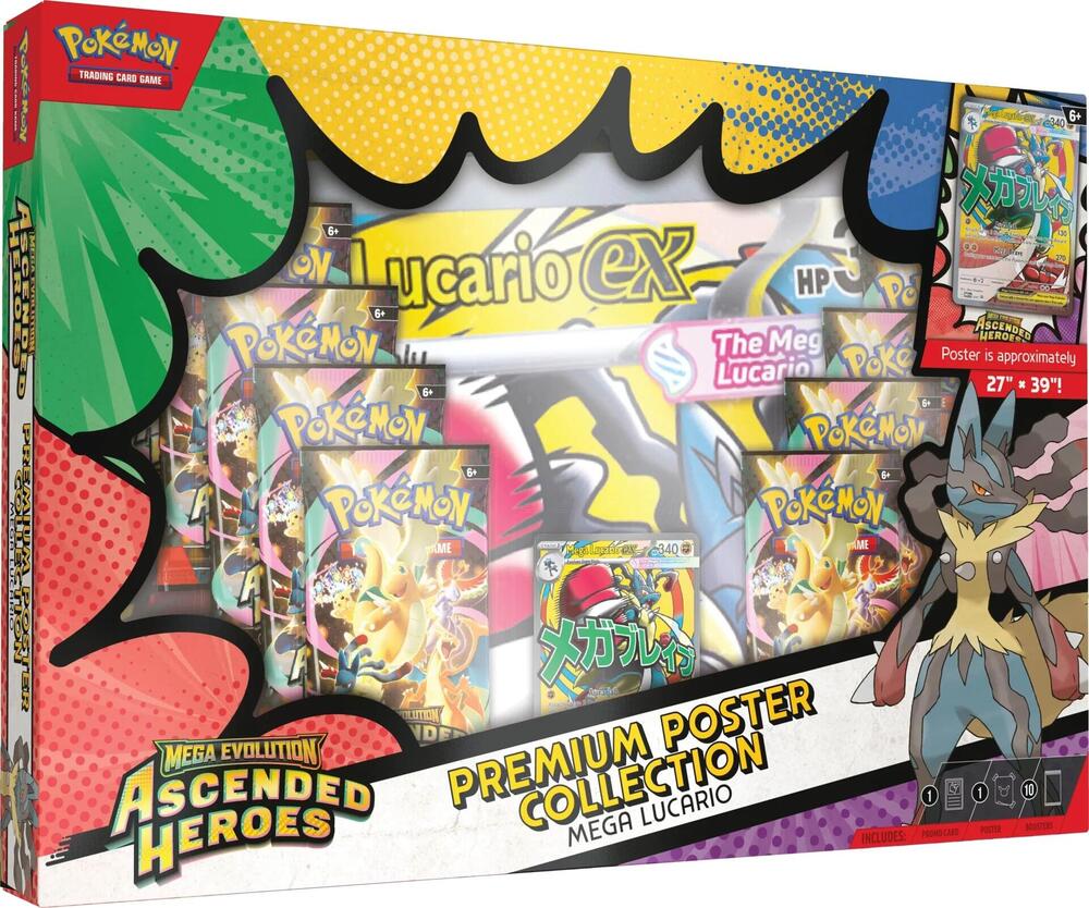 Premium Poster Collection: Mega Lucario sealed Pokémon TCG product