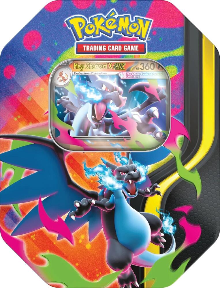 Mega Charizard Tin (Mega Charizard X) sealed Pokémon TCG product
