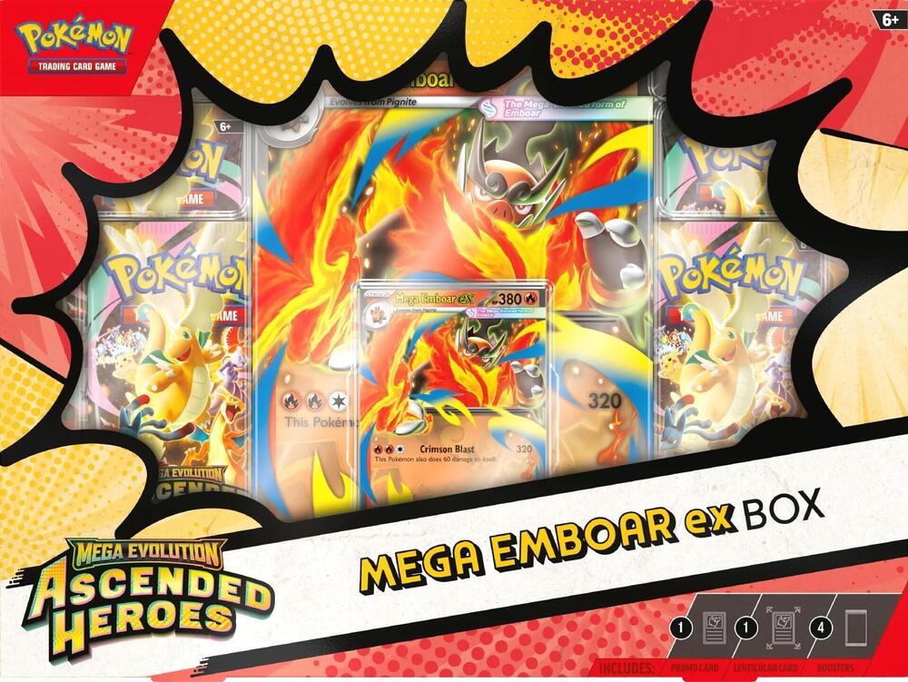 Ascended Heroes Mega Emboar ex Box sealed Pokémon TCG product