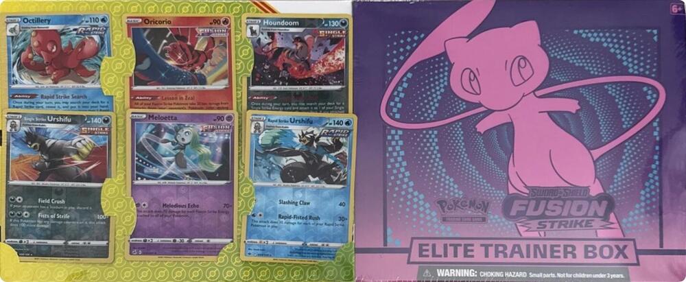 Fusion Strike Elite Trainer Box & 6 Bonus Cards (Sam's Club) sealed Pokémon TCG product