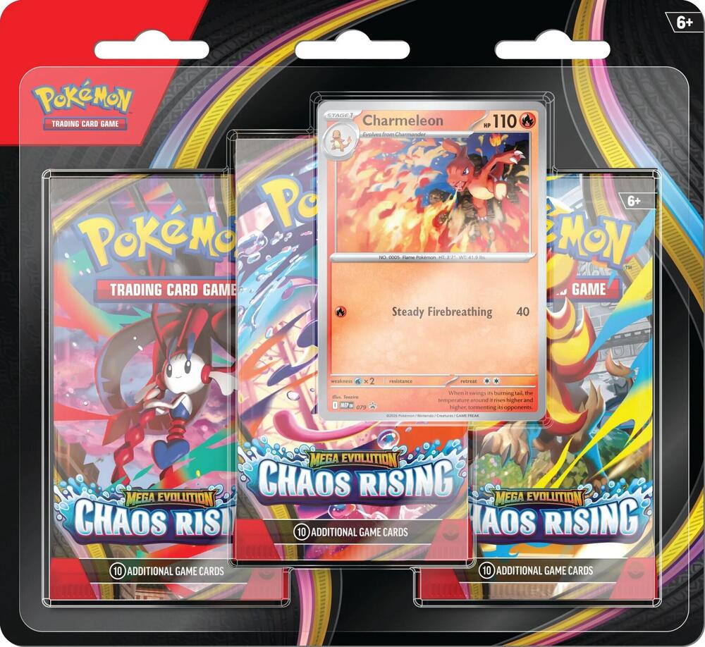 Chaos Rising 3-Pack Blister Case sealed Pokémon TCG product