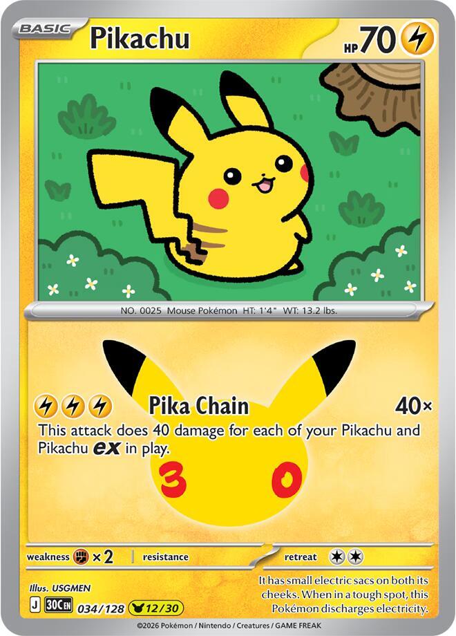Pikachu - 034/128 sealed Pokémon TCG product