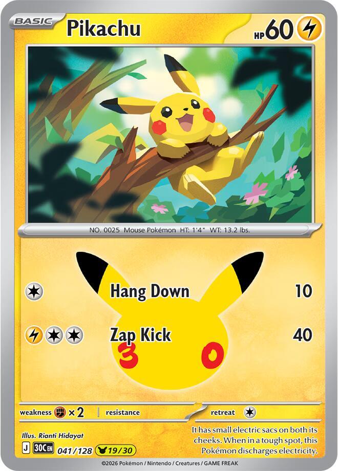 Pikachu - 041/128 sealed Pokémon TCG product