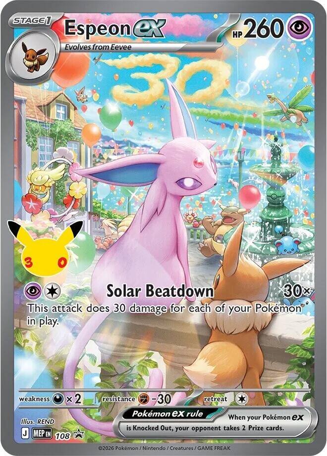 Espeon ex - 108 (30th Celebration) sealed Pokémon TCG product