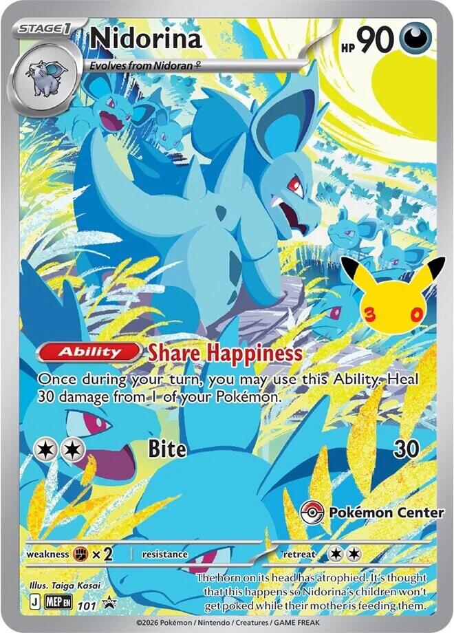 Nidorina - 101 (30th Celebration) (Pokemon Center Exclusive) sealed Pokémon TCG product